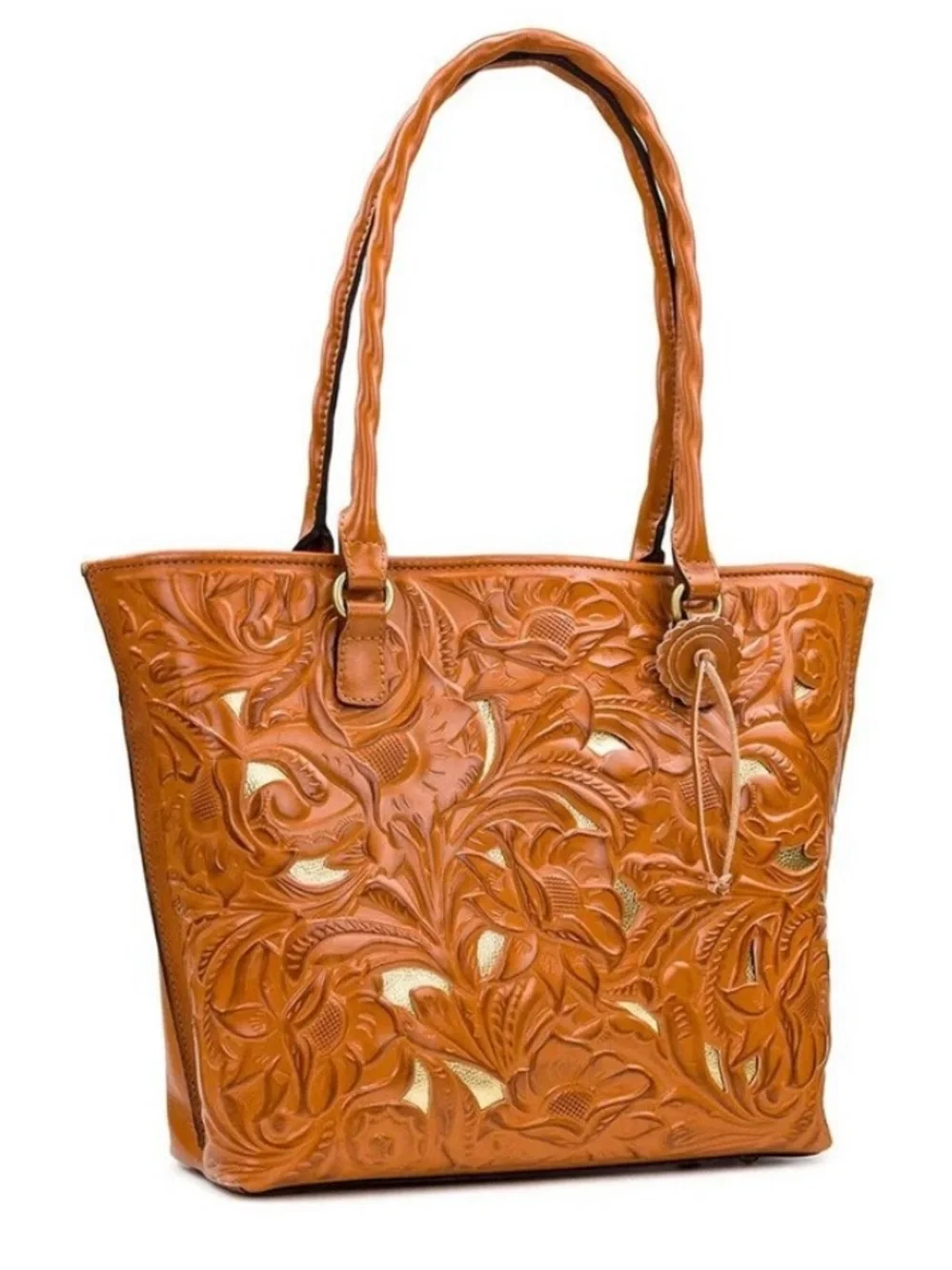 Patricia Nash Leather Cutout Adeline Tote Bag Purse NWT and dust bag